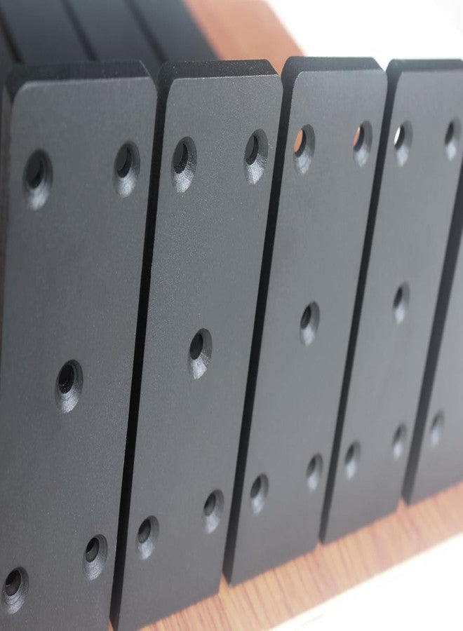 Dcloud L18 x H 6" x W 2.5" 10mm Thick Countertop Support Brackets, Heavy Duty Countertop Hidden Bracket L Shelf Bracket Metal Corbels for Countertops Frosted Black (Pack of 4, 18 INCH) - Image 5